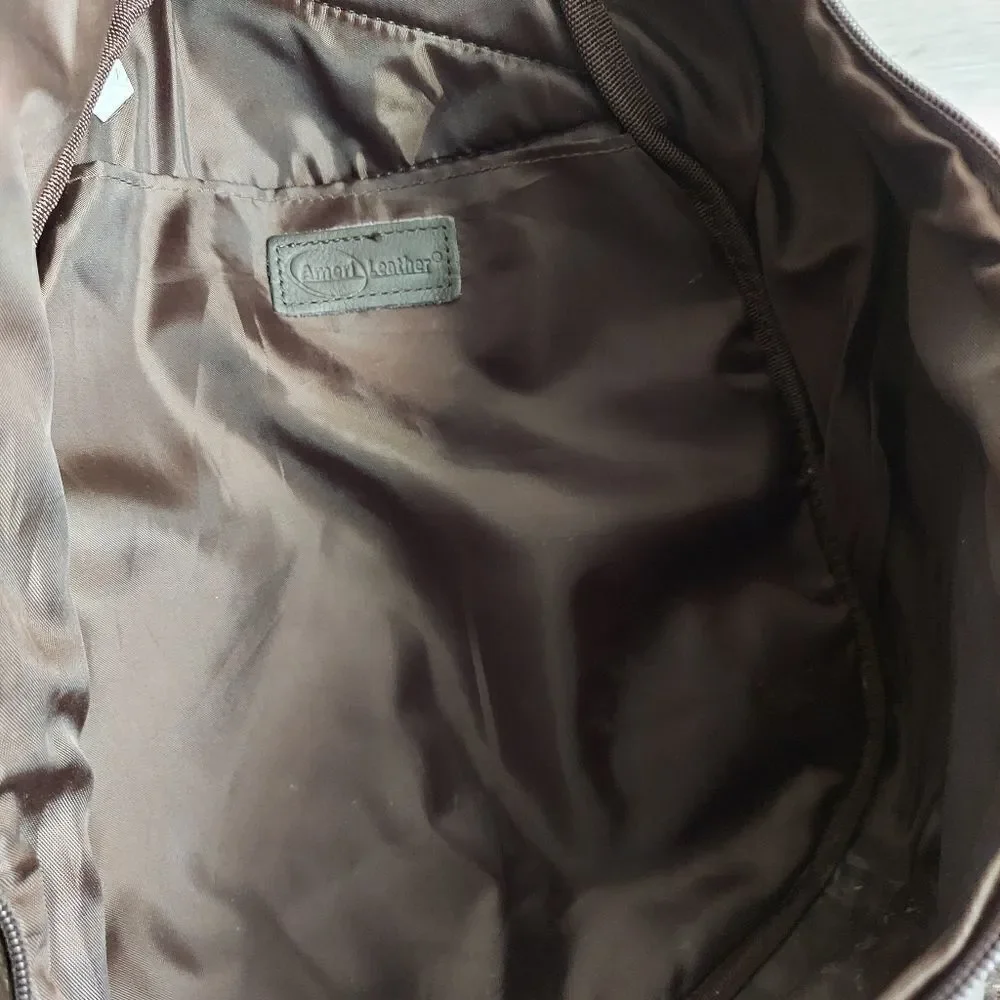Ameri Leather Brown Crossbody Sling Bag
